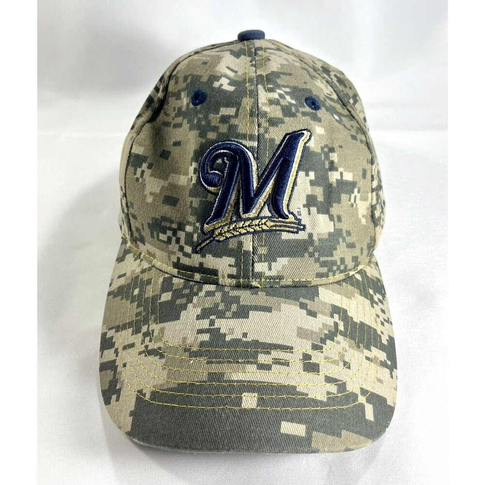 Milwaukee Brewers MLB Miller High Life Digital Camo Promo Strapback Hat